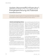 Update „Wasserstoff & Infrastruktur“: Energiespeicherung mit Potenzial
