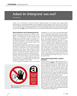 Asbest im Untergrund: was nun?