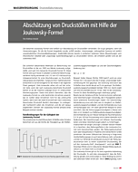 Abschätzung von Druckstößen mit Hilfe der Joukowsky-Formel