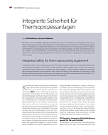 Integrierte Sicherheit für Thermoprozessanlagen