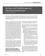 Normen und Empfehlungen zur Wechselstromkorrosion