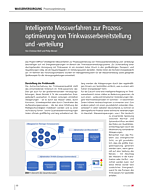 Intelligente Messverfahren zur Prozessoptimierung von Trinkwasserbereitstellung und -verteilung