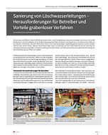 Sanierung von Löschwasserleitungen – Herausforderungen für Betreiber und Vorteile grabenloser Verfahren