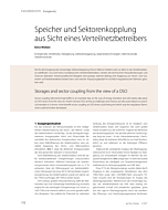 Speicher und Sektorenkopplung aus Sicht eines Verteilnetzbetreibers