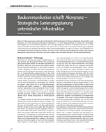 Baukommunikation schafft Akzeptanz – Strategische Sanierungsplanung unterirdischer Infrastruktur
