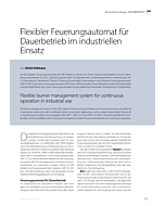 Flexibler Feuerungsautomat für Dauerbetrieb im industriellen Einsatz