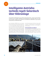 Intelligente Antriebstechnik regelt Solardach über Kläranlage