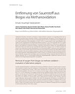 Entfernung von Sauerstoff aus Biogas via Methanoxidation