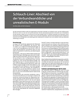 Schlauch-Liner: Abschied von der Verbundwanddicke und unrealistischen E-Moduln