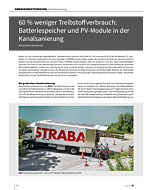 60 % weniger Treibstoffverbrauch: Batteriespeicher und PV-Module in der Kanalsanierung