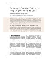 Strom- und Gasnetze: Sektorenkopplung mit Power-to-Gas