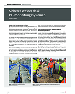 Sicheres Wasser dank PE-Rohrleitungssystemen