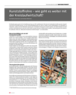 Kunststoffrohre – wie geht es weiter mit der Kreislaufwirtschaft?