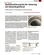 Qualitätssicherung bei der Sanierung mit Schachtkopfmörtel