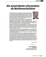 Die unterirdische Infrastruktur als Wettbewerbsfaktor
