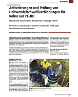 Anforderungen und Prüfung von Heizwendelschweißverbindungen für Rohre aus PE-HD<br> Stand und Aussicht der Richtlinien, häufige Fehler