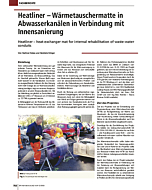 Heatliner - Wärmetauschermatte in Abwasserkanälen in Verbindung mit Innensanierung