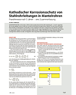 Kathodischer Korrosionsschutz von Stahlrohrleitungen in Mantelrohren