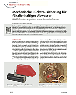 Mechanische Rückstausicherung für fäkalienhaltiges Abwasser