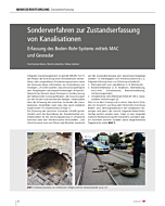 Sonderverfahren zur Zustandserfassung von Kanalisationen