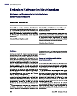 Embedded Software im Maschinenbau