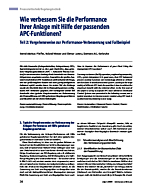 Wie verbessern Sie die Performance. Ihrer Anlage mit Hilfe der passenden APC-Funktionen?