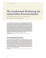 Die zunehmende Bedeutung der industriellen Kommunikation