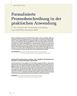 Formalisierte Prozessbeschreibung in der praktischen Anwendung