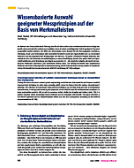 Wissensbasierte Auswahl geeigneter Messprinzipien auf der Basis von Merkmalleisten