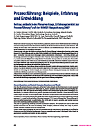 Prozessführung: Beispiele, Erfahrung und Entwicklung
