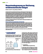 Massestrombegrenzung zur Absicherung verfahrenstechnischer Anlagen