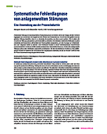 Systematische Fehlerdiagnose von anlagenweiten Störungen