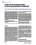 Einfluss der Messrohrkonstruktion auf die Langzeitstabilität von Abfüll-MID