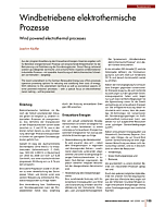 Windbetriebene elektrothermische Prozesse