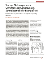 Von der Netzfrequenz- zur Umrichter-Stromversorgung im Schmelzbetrieb der Eisengießerei