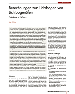 Berechnungen zum Lichtbogen von Lichtbogenöfen