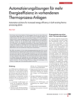 Automatisierungslösungen für mehr Energieeffizienz in vorhandenen Thermoprozess-Anlagen
