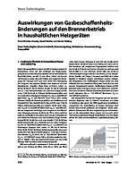 Auswirkungen von Gasbeschaffenheitsänderungen auf den Brennerbetrieb in haushaltlichen Heizgeräten