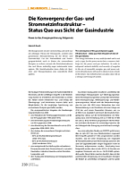 Die Konvergenz der Gas- und Stromnetzinfrastruktur – Status Quo aus Sicht der Gasindustrie