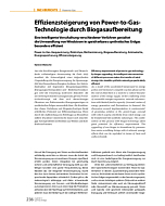 Effizienzsteigerung von Power-to-Gas-Technologie durch Biogasaufbereitung