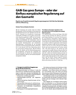 GABi Gas goes Europe – oder der Einfluss europäischer Regulierung auf den Gasmarkt