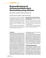 Biogasaufbereitung mit Aminwaschverfahren durch Waschmittelrecycling effektiver