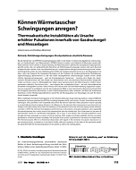 Können Wärmetauscher Schwingungen anregen? - Thermoakustische Instabilitäten als Ursache erhöhter Pulsationen innerhalb von Gasdruckregel- und Messanlagen