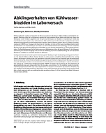 Abklingverhalten von Kühlwasser-bioziden im Laborversuch