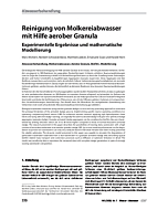 Reinigung von Molkereiabwasser mit Hilfe aerober Granula - Experimentelle Ergebnisse und mathematische Modellierung