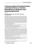 Leistungsvergleich Schwebebettreaktor und Anaerob-Stufe zur Hochlast-behandlung von Abwässern einer Deinking-Papierfabrik