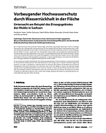 Vorbeugender Hochwasserschutz durch Wasserrückhalt in der Fläche