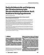 Deckschichtkontrolle und Steigerung der Filtrationsleistung beim Membranbelebungsverfahren durch fluidisierte Reinigungselemente