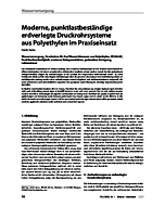 Moderne, punktlastbeständige erdverlegte Druckrohrsysteme aus Polyethylen im Praxiseinsatz