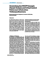 Anwendung des HACCP Konzepts (Hazard Analysis and Critical Control Points) zum Schutz eines Trinkwasserbrunnens